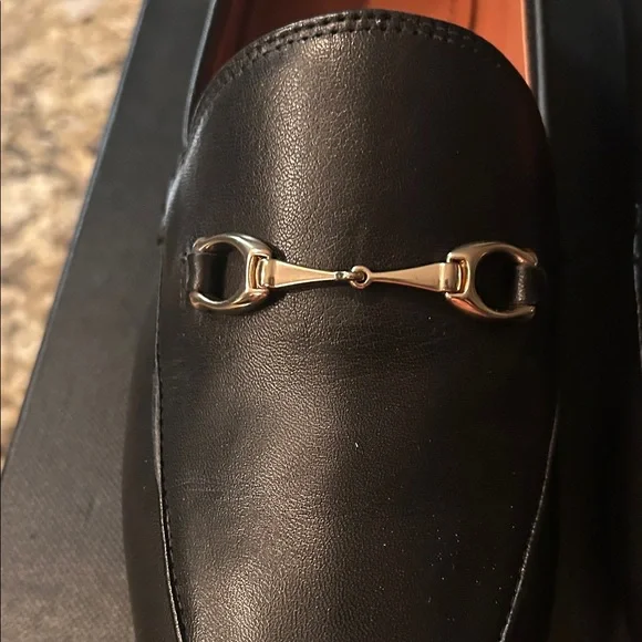 Coach Women’s Black Leather Slip-On Loafers - Picture 3 of 5